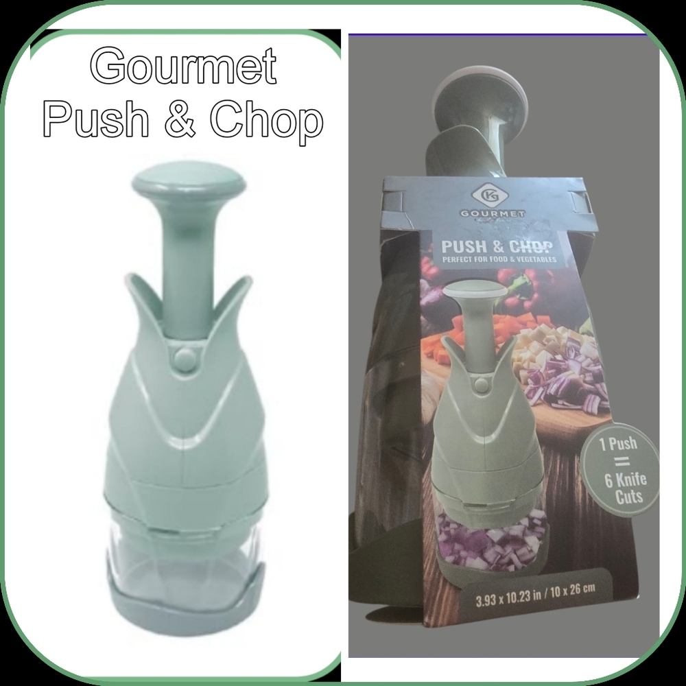 Food Chopper~Push Green Chopper, By Gourmet Good Grips~NEW